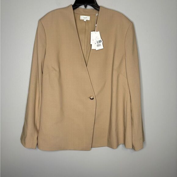 VINCE Collarless Wool Blend Blazer NWT - Picture 7 of 11